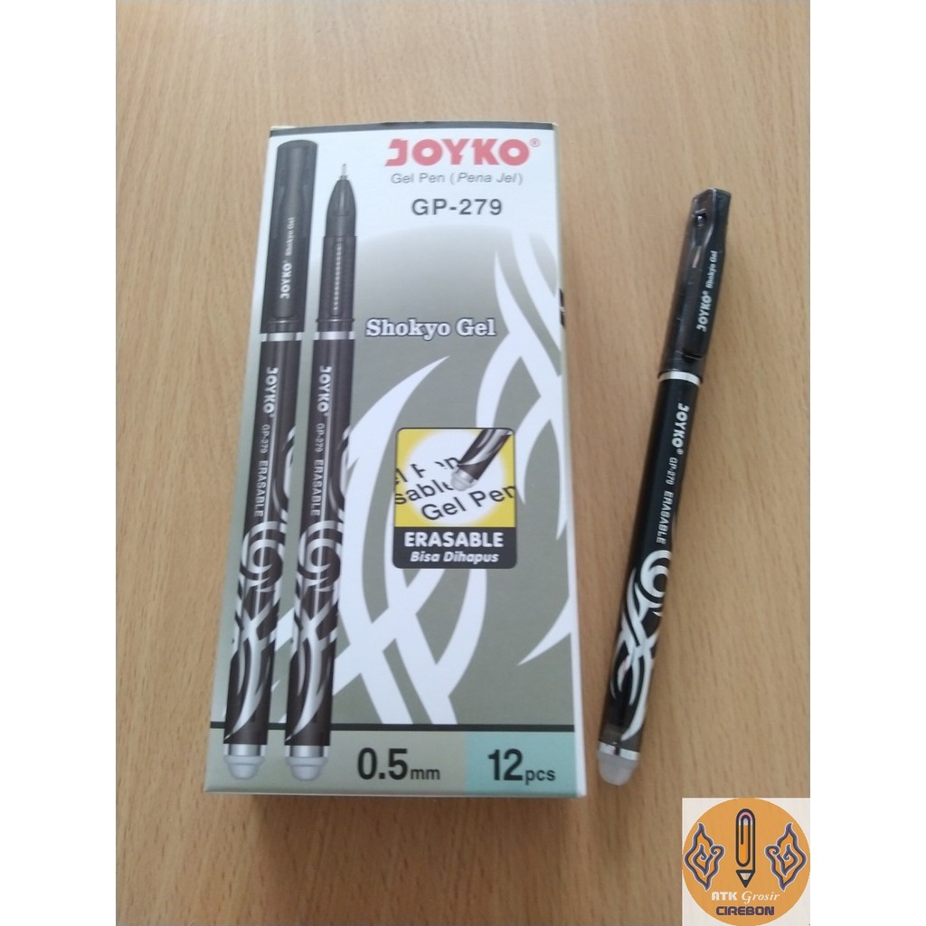 

Pulpen Gel Pena Gel Pen Joyko GP-279 Shokyo Gel Erasable / dihapus /1 Pack 12 Pcs /0.5 mm