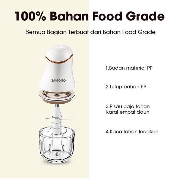 Samono Mini Food Processor Chopper 300 Ml Sw099 Sw-099 #Gratisongkir