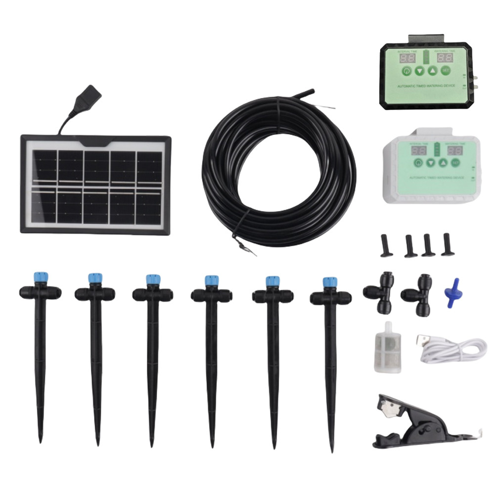 Drip Irrigation Kit Adjustable Solar Drip Irrigation System Timer Garden Irrigation Controller For
