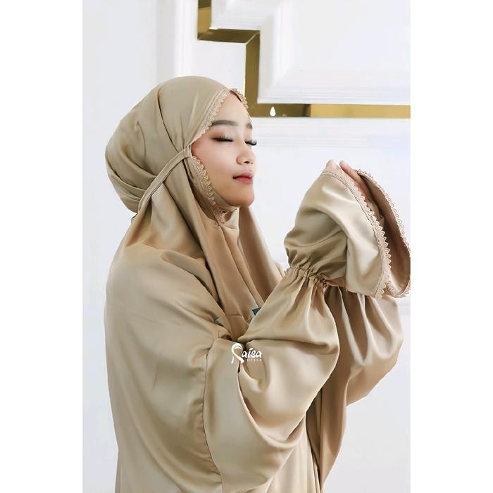 Mukena Terusan Long Madeena Silky Premium Original Raisa Terlaris