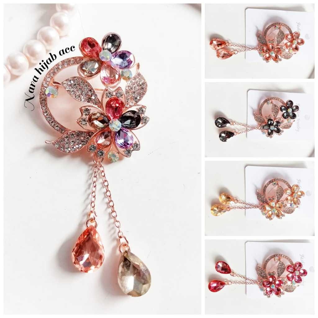 Bros Jilbab Bross Jurai Hijab Cantik Mewah Accesories Wanita Hijab 4.5cm