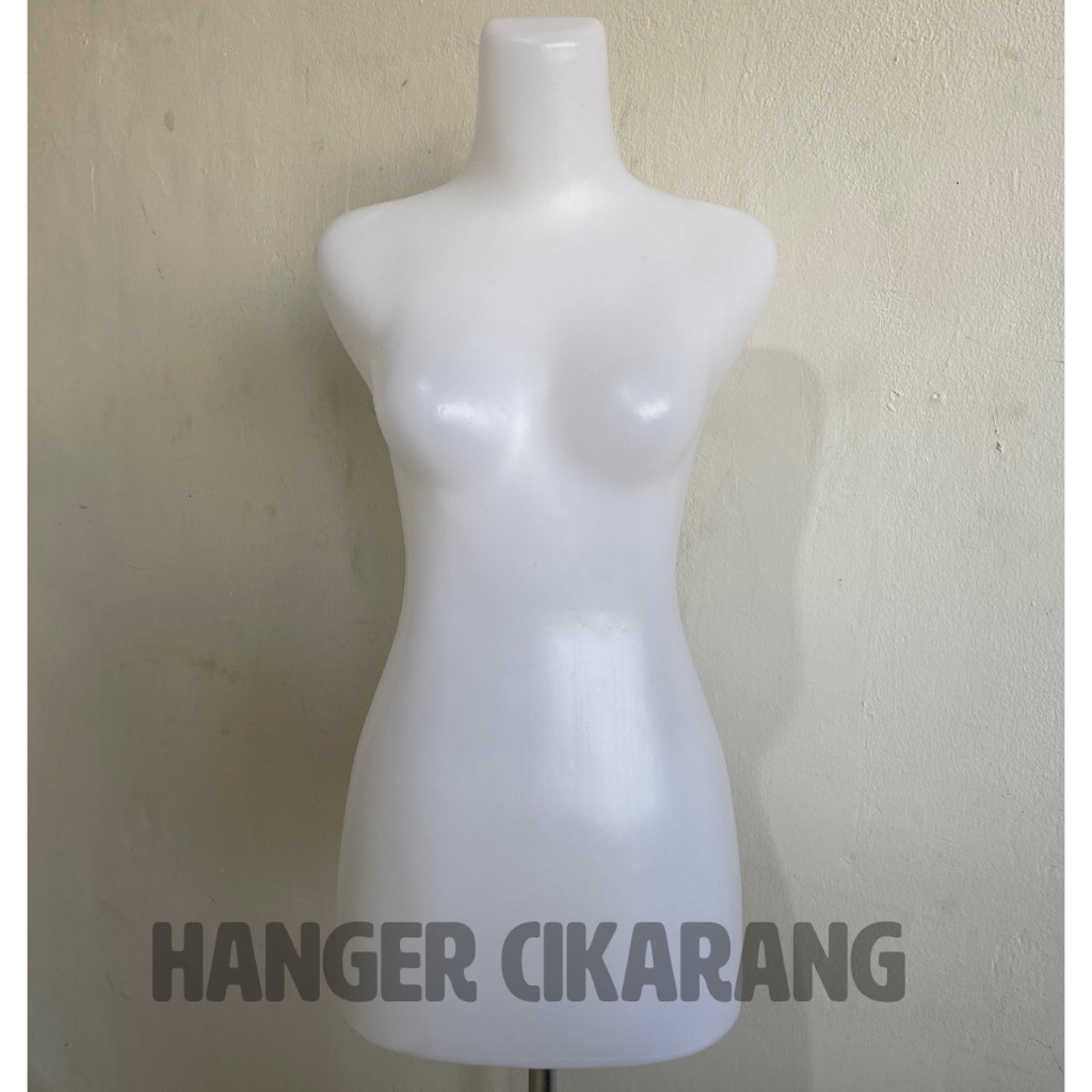 PATUNG MANEKIN DM BAJU WANITA DEWASA SETENGAH BADAN PLASTIK BENING