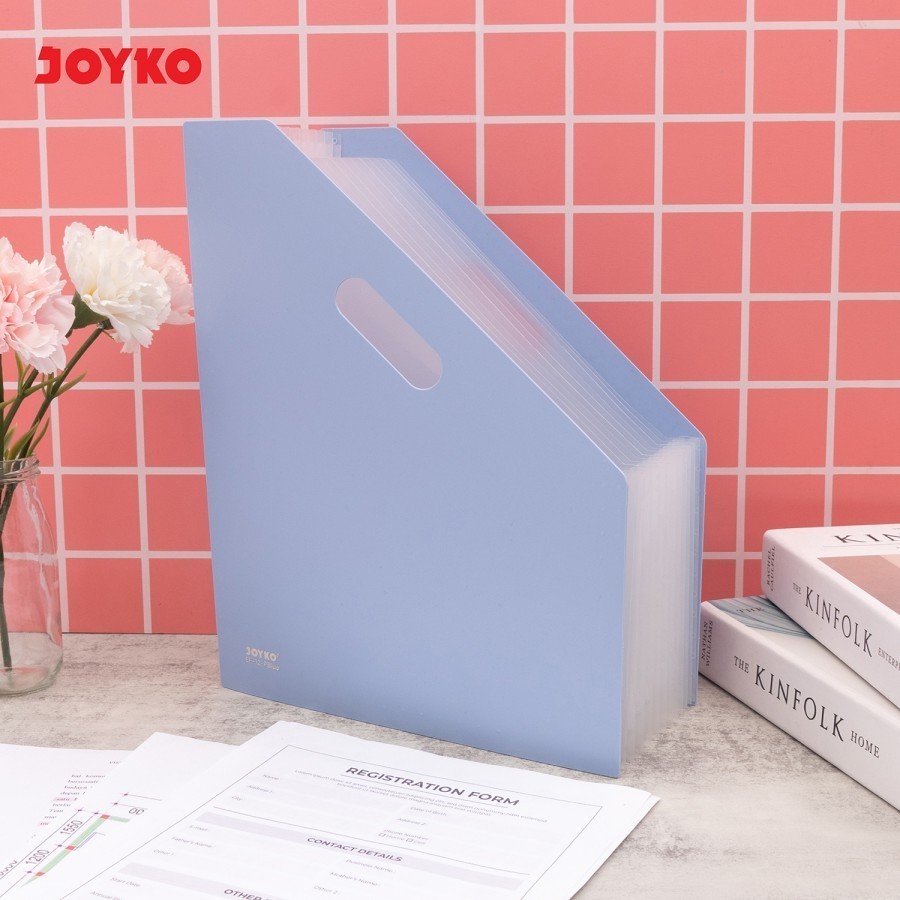 

Joyko Expanding File EF-12 Stand Folder File Pastel Color Map Organizer