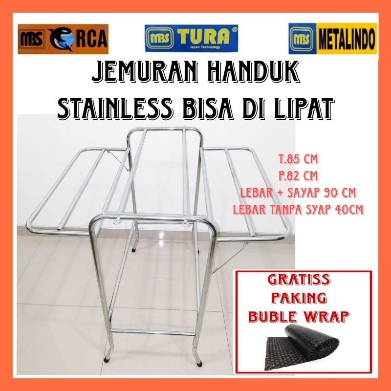 JEMURAN HANDUK STAINLESS STEEL JEMURAN HANDUK MINIMALIS JEMURAN LIPAT