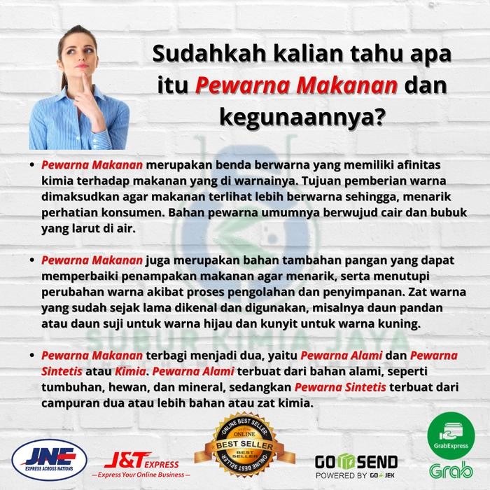 

Diskon Pewarna Makanan Merah Red Scarlet 1 Kg