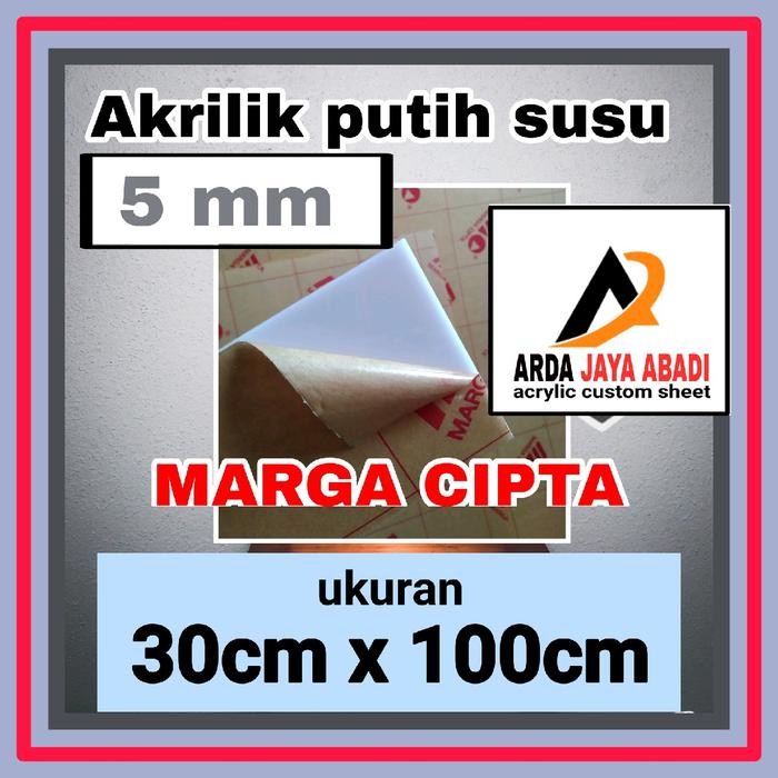 

Akrilik 5mm susu 30 x 100 acrylic white marga cipta lembaran mika ready stok akrilik putih susu