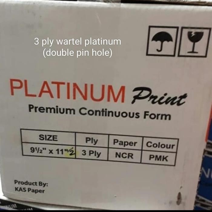 

Kertas Continous Form 3 ply Wartel ( DPH ) Platinum isi full