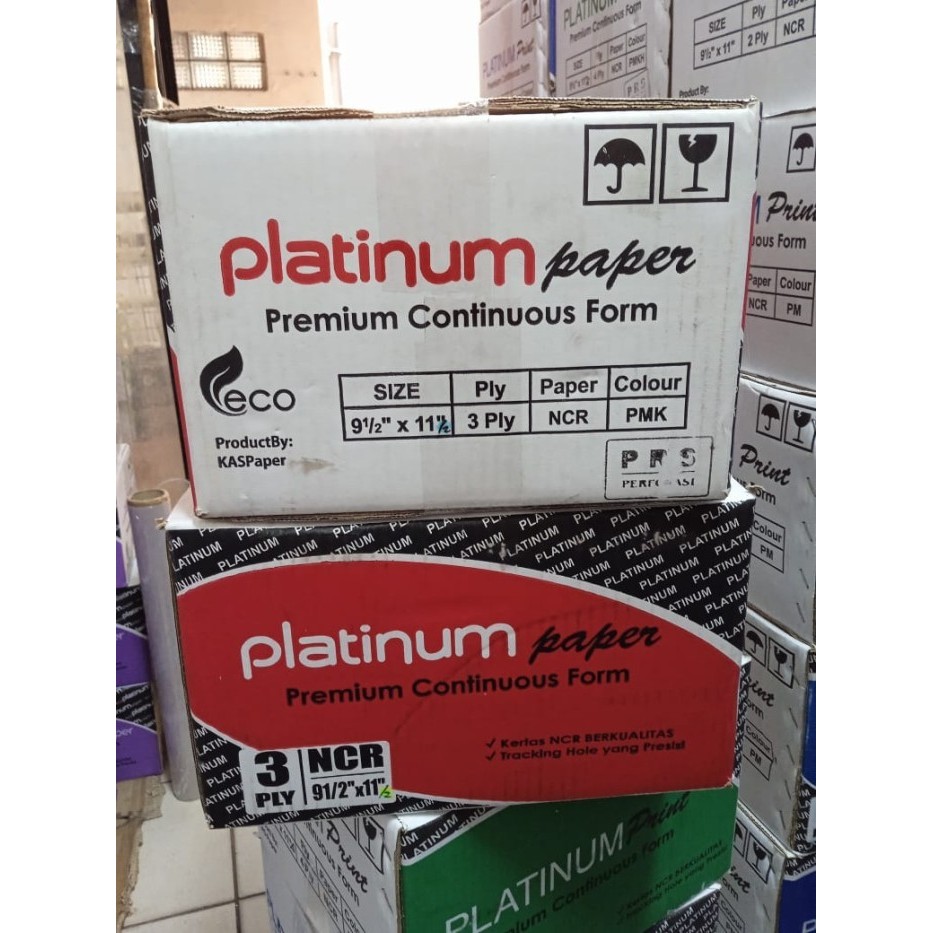 

Continuous Form Uk. 9,5 x 11/2 Inch, 3 Ply PRS (Bagi 2) Merk Platinum