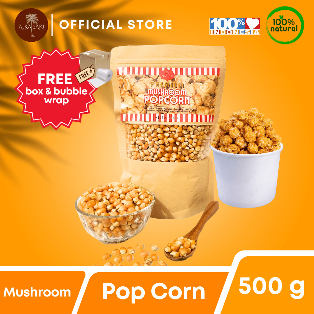 

Jagung Popcorn Jumbo Mushroom Asli Premium Alka Sari 500 gram
