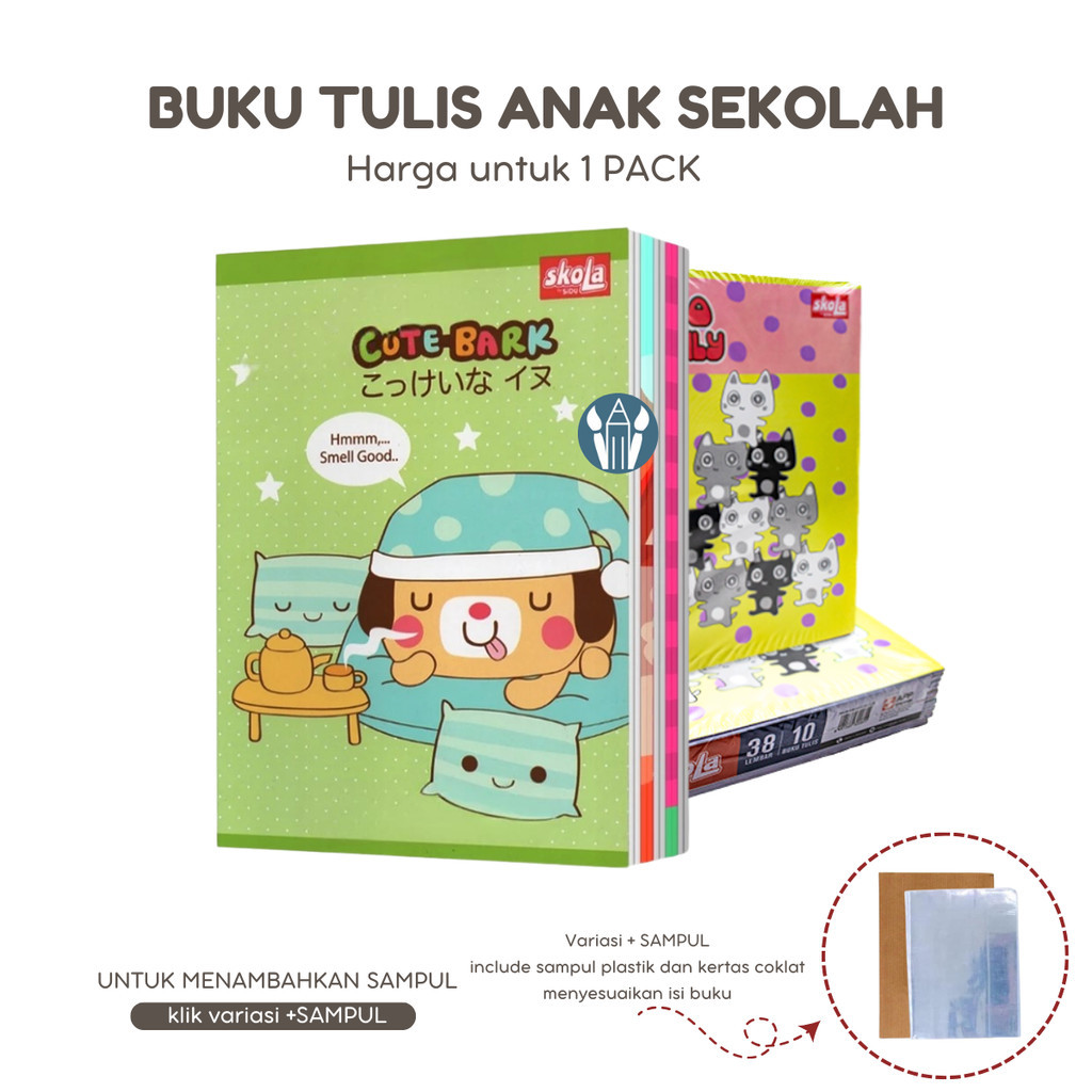 

Buku Tulis SKOLA 38 Lembar Pak Isi 10 Buku Catatan Sekolah