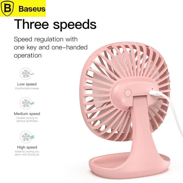 JTTOP" MINI FAN PORTABLE BASEUS PUDDING SHAPED KIPAS ANGIN MINI MEJA USB