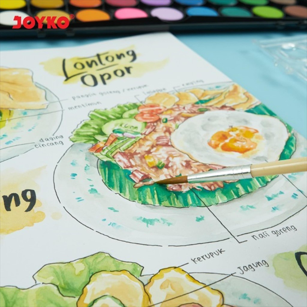 

Joyko Watercolor WC-3 / Cat Air Padat 36Block / Solid Watercolor Set 36 Warna / Cat Air 36Warna