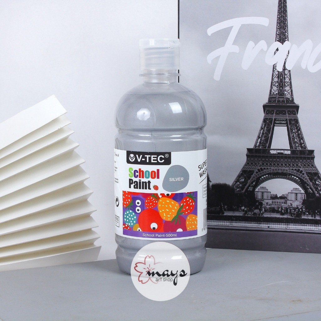 

V-TEC School Paint - Cat Lukis Anak - Cat Akrilik Poster Sekolah - Hand Finger Paint Washable Toxic