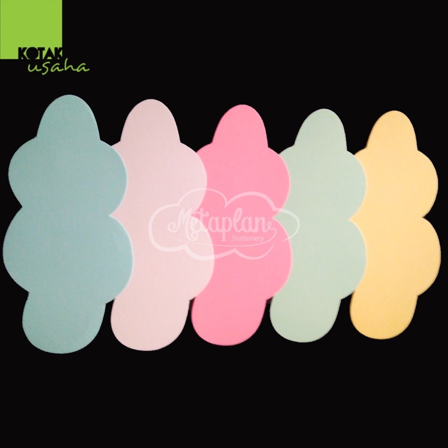 

Kartu Metaplan Bentuk Cloud Awan (250 Lembar 5 Warna)