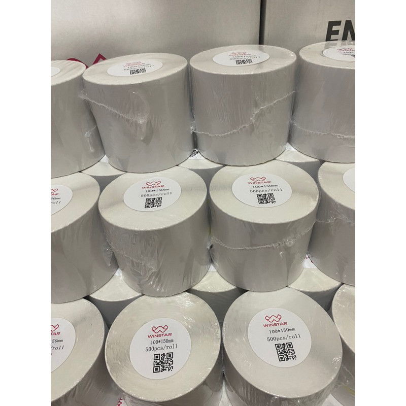 

Kertas Thermal Sticker/Label Sticker Thermal 100 x 150 mm Barcode UK A6 Murah