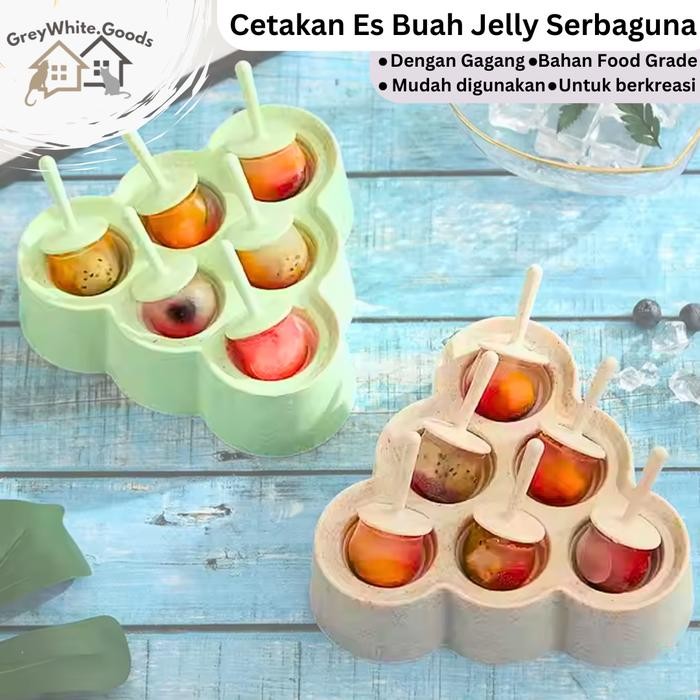 PREMIUM Cetakan Jelly Es Krim Es Buah dengan gagang Food Grade DIY