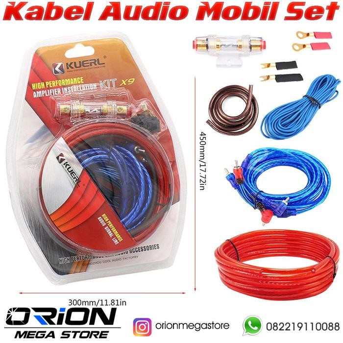 PREMIUM Paket Kabel Audio Mobil Full Set Instalasi Sound System Mobil