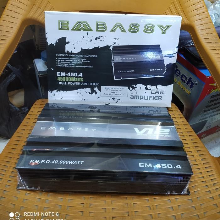 PREMIUM Power Mobil Power EMBASSY EM-450.5 4chenel P.M.P.O 45000w Audio mobil