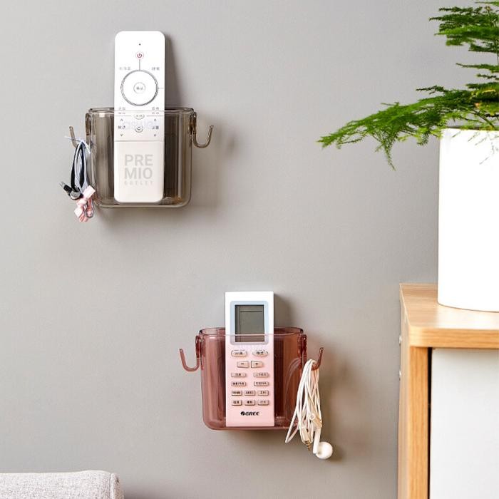 PREMIUM PREMIO Rak Gantungan Holder Tempat Remote AC HP TV Tempel Dinding