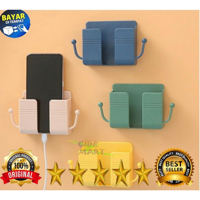 PREMIUM Gantungan Hp Tempel Dinding Holder Hp Remote Tempat Hp Saat Di Cas