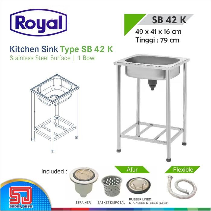 PREMIUM Royal Kitchen Sink SB 42 K Wastafel Portable + Kaki Cuci Piring SB42K