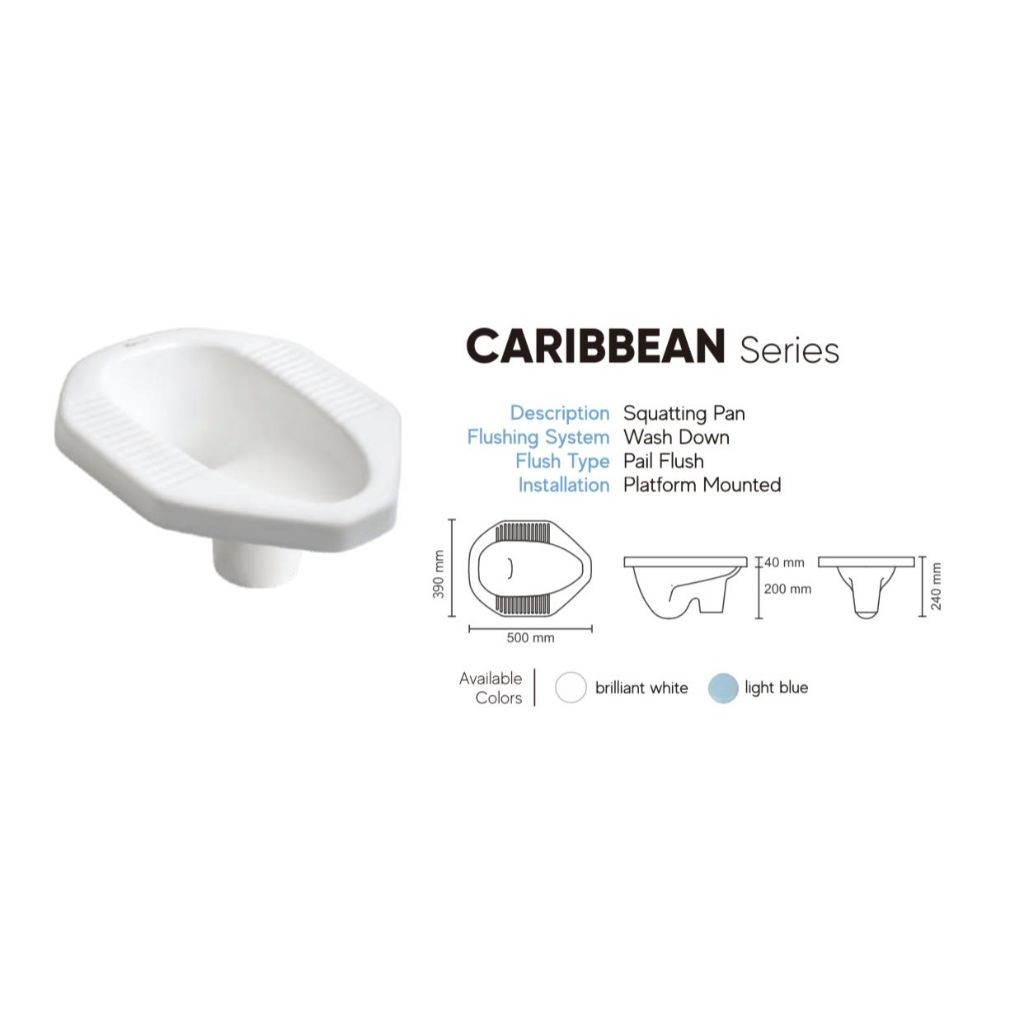 Kloset Jongkok TRILLIUN U/ Lantai 2 / Closet Jongkok TRILLIUN Corong