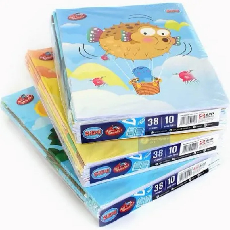 

Buku Tulis SIDU / SINAR DUNIA 38 Lembar 1 Pack (Isi 10 Buku)
