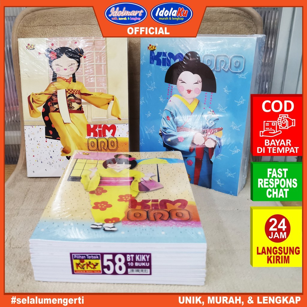 

IDOLMART Buku Tulis KIKY isi 58 Lembar - 10 Buku