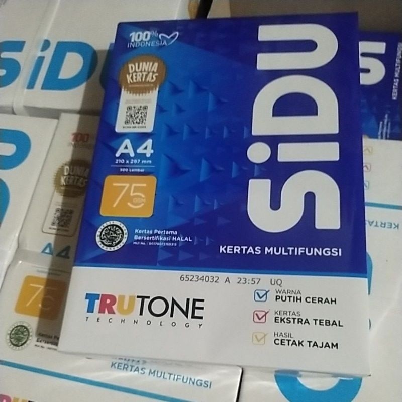 

Kertas HVS Sinar Dunia A4 75 G / Sidu Copy Paper A4 75 Gsm 1 Rim