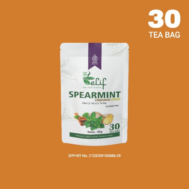 

WHYN!! ELIF TEA AND TISANE Spearmint Cinnamon Ginger Tea Teh Spearmint Jahe Kayu Manis 30 Tea Bag