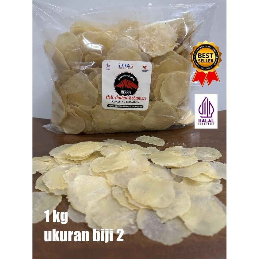 

Merapi Store- 1Kg Emping Melinjo Mentah Siap Goreng Khas Kembumen Kering Pasar Snack Best Seller