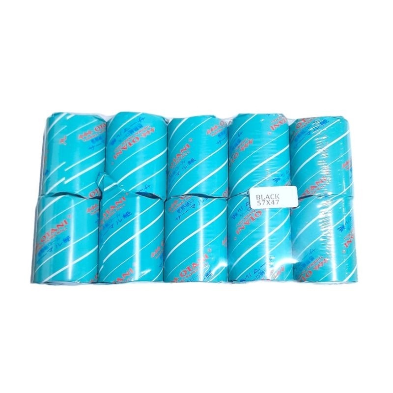 

(10 roll) OTANI KERTAS THERMAL 57X47 TINTA HITAM KERTAS STRUK KASIR GROSIR MURAH WE!!