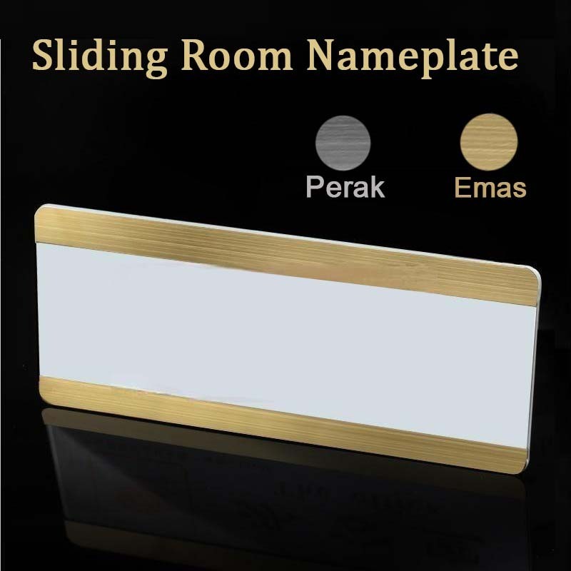 

Name Plate Holder Papan Nama Ruangan Sliding Papan Nama Sliding Bahan Logam WE!!!