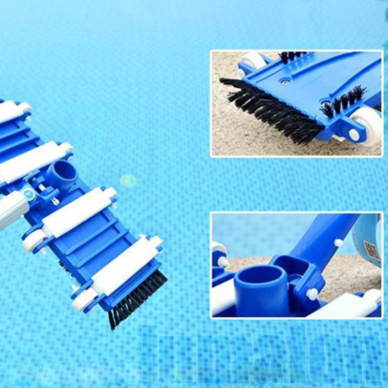 Alat Pembersih Kolam Renang Kepala Vakum Sikat Bawah Sisi Roda 8 Alat Pembersih Kolam Renang Kepala