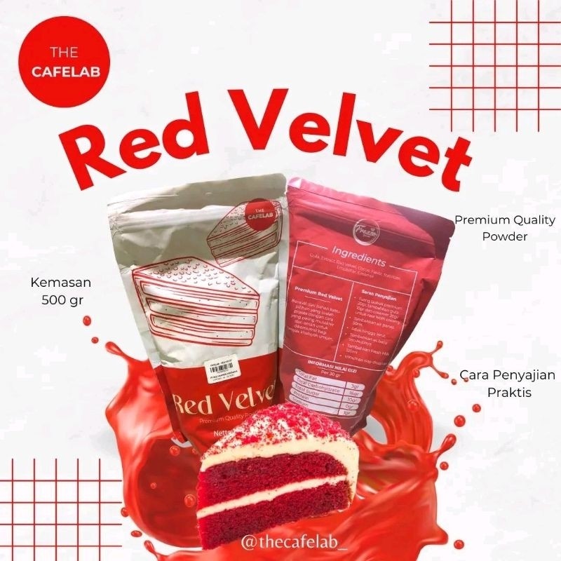 

WHYN!! TheCafelab Bubuk Minuman Red Velvet 500gr / Powder Red Velvet Premium Terlaris