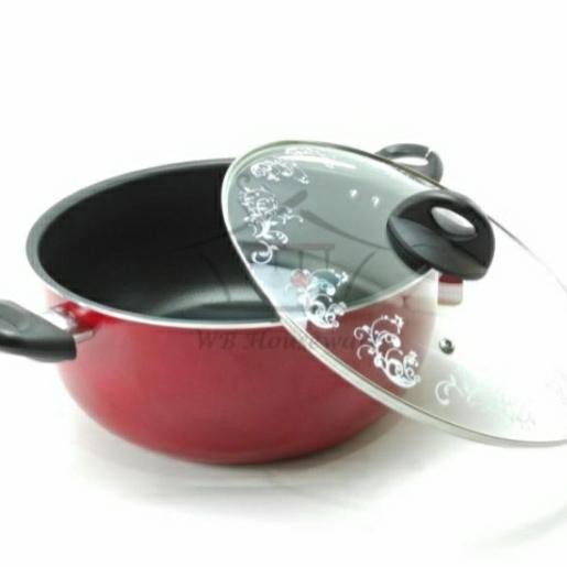 Panci Supra Dutch Oven 32Cm Rosemary / Panci Teflon Gagang Dua 32Cm #Gratisongkir