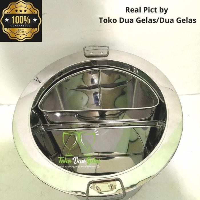 Dandang Mie Ayam Sekat Lepas 32Cm Panci Dandang/ Tong Pangsit Mie Ayam #Gratisongkir