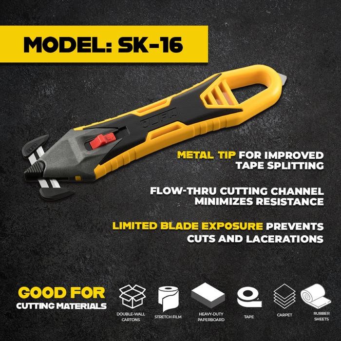 

No Na - Pisau Packing Kardus Sk-16 Olfa Safety Cutter