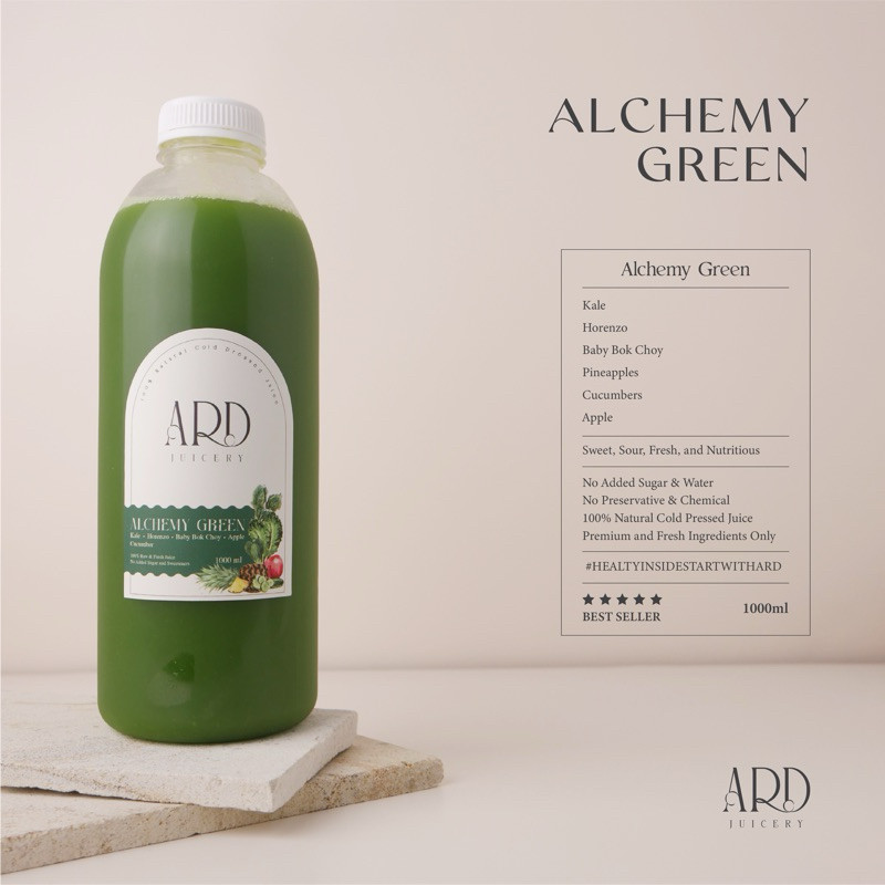 

WHYN!! ALCHEMY GREEN 1000ML - ARD Juice Cold Pressed Juice 100% Organic and Fresh