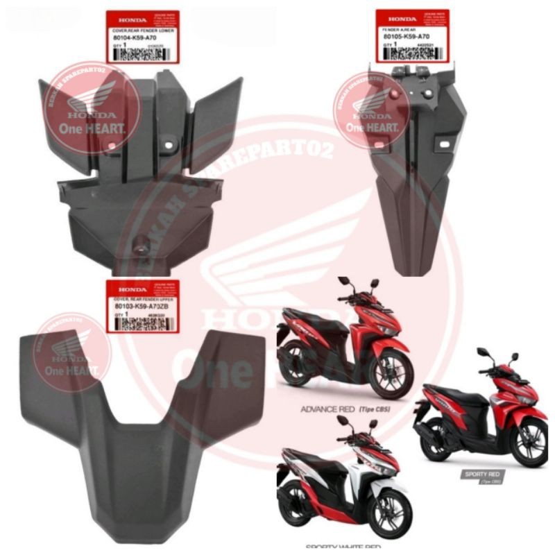 80105-K59-A70 80104-K59-A70 80103-K59-A70ZB Spakbor belakang Vario 125 150 led new Vario 160