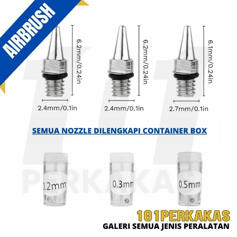 

Airbrush Nozzle dan Neddle Part 0.2 0.3 0.5mm Untuk Airbrush Made in China