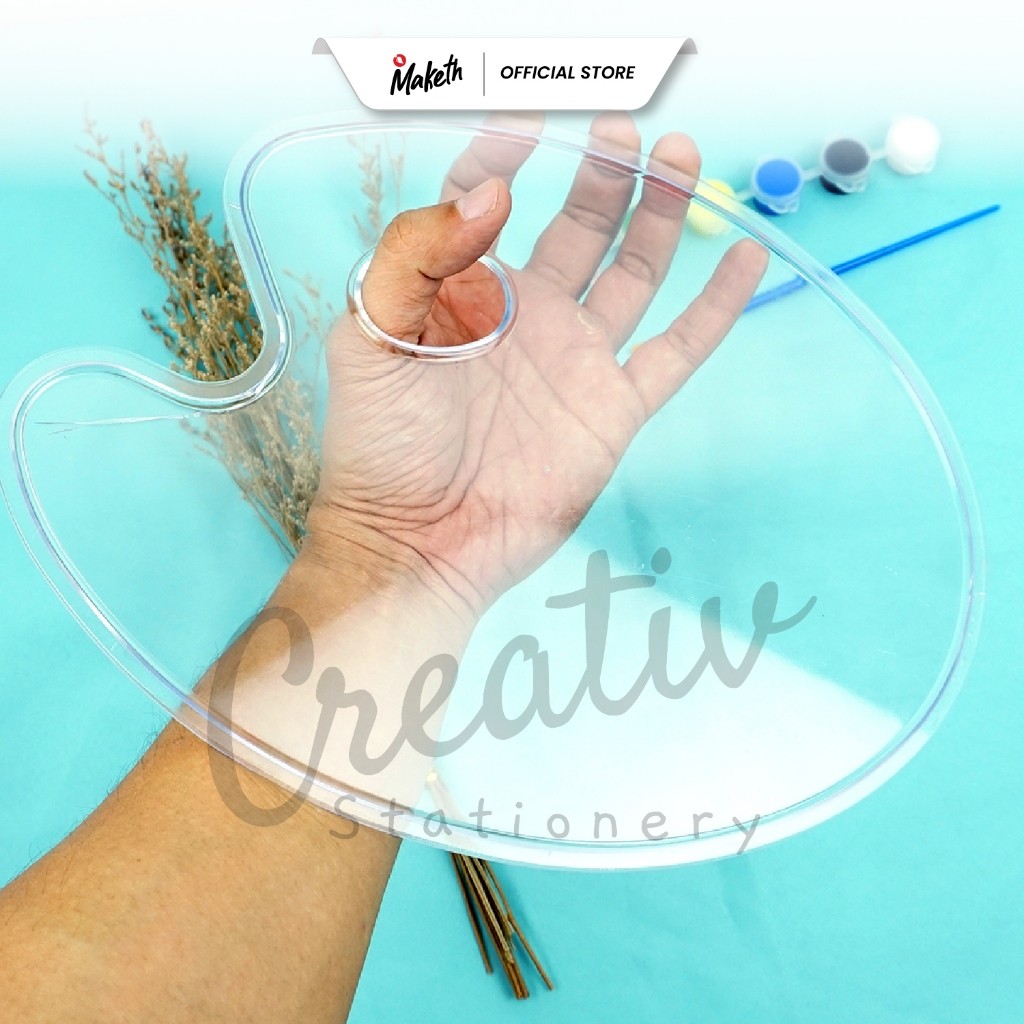 

Palet Lukis Transparan Bening Transparent Palette Acrylic Plastic 20 X 30 Cm 22 X 28 Cm MAKETH
