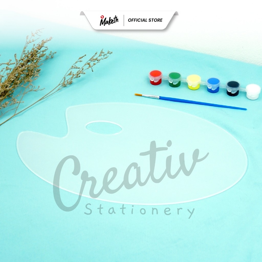 

Palet Lukis Transparan Bening Transparent Palette Acrylic Plastic 20 X 30 Cm 22 X 28 Cm MAKETH