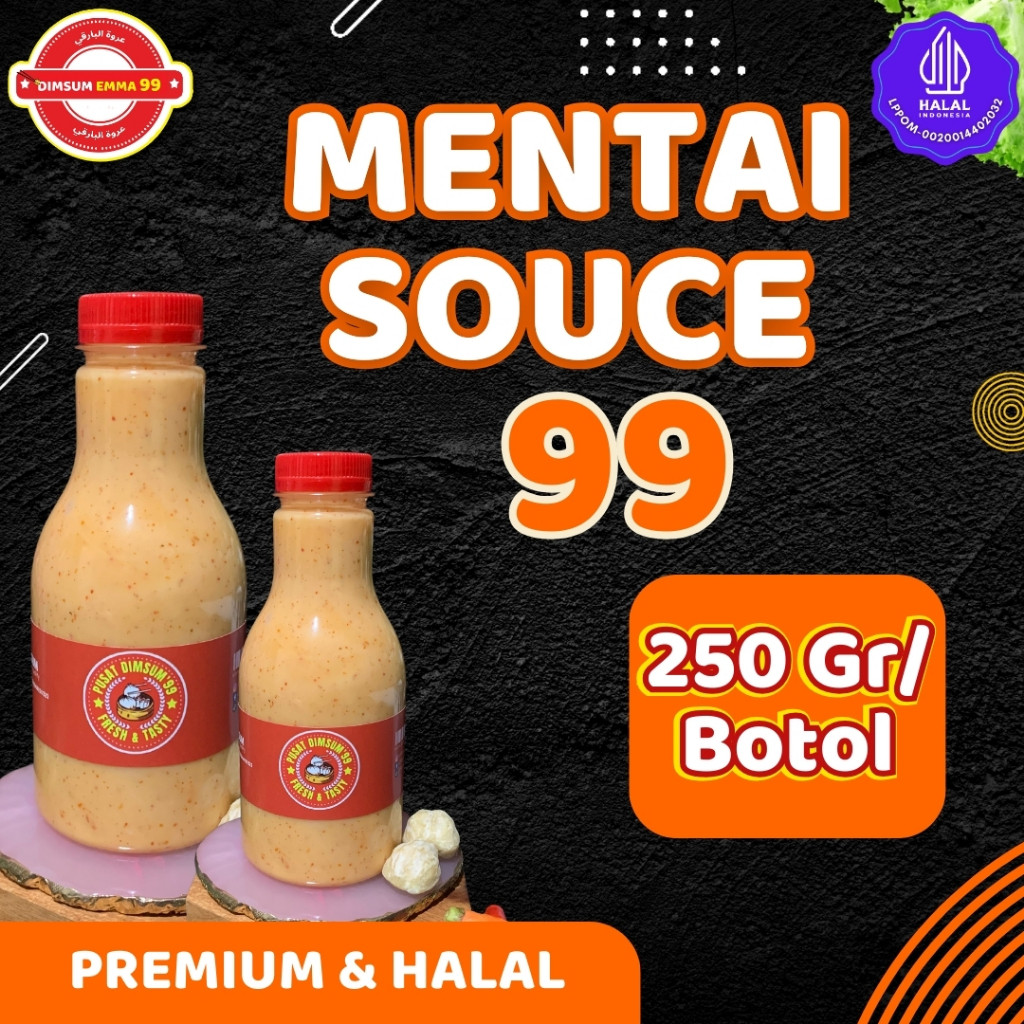 

Saos Mentai Enak Murah & Halal Gurih Bikin Ketagihan 250g dan 1 liter