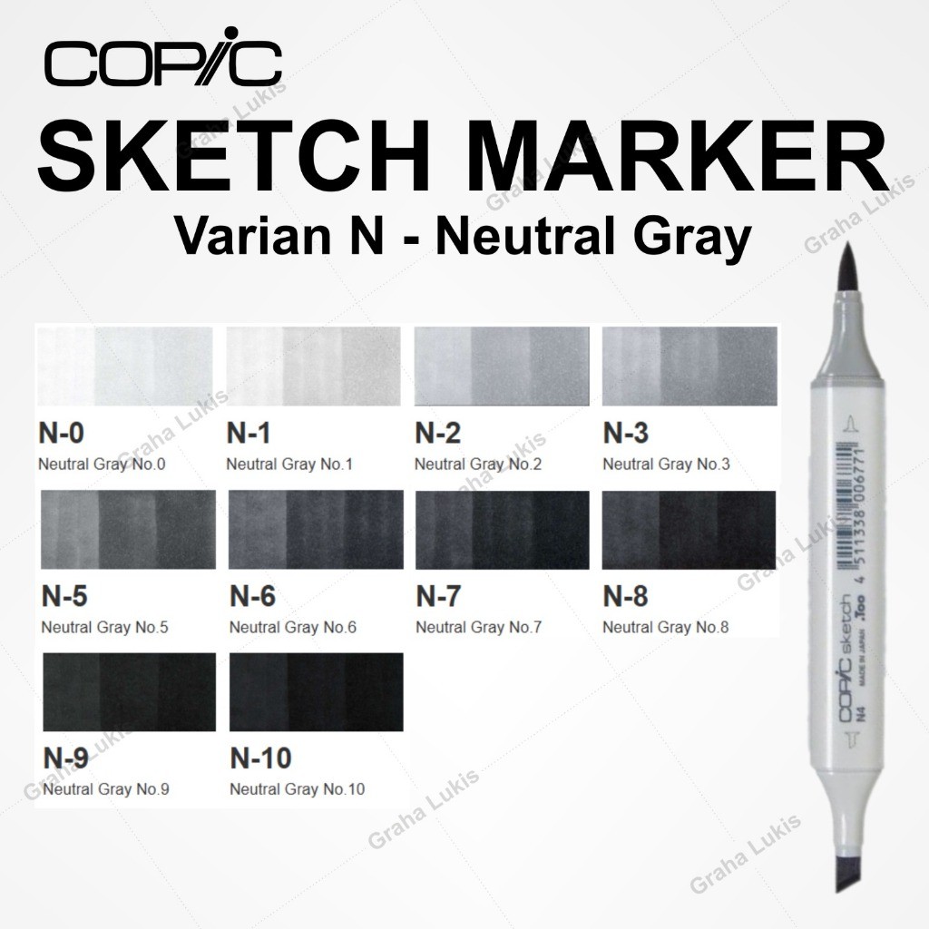 

COPIC SKETCH MARKER VARIAN N - NEUTRAL GRAY WE!!!