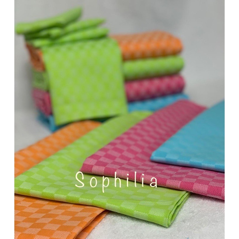 Serbet lap katun super jumbo warna 70x70 serap tebal lembut