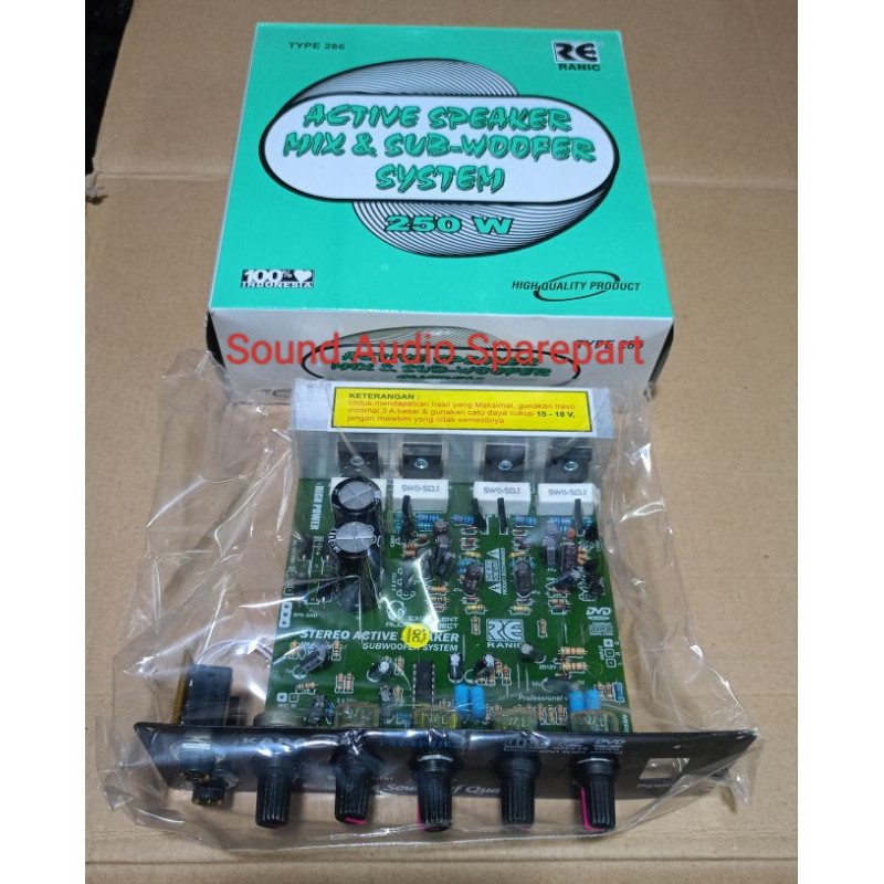 Kit Aktif Speaker Subwoofer Mic Karaoke / Kit Power Amplifier Speaker Aktif Stereo Subwoofer Mic