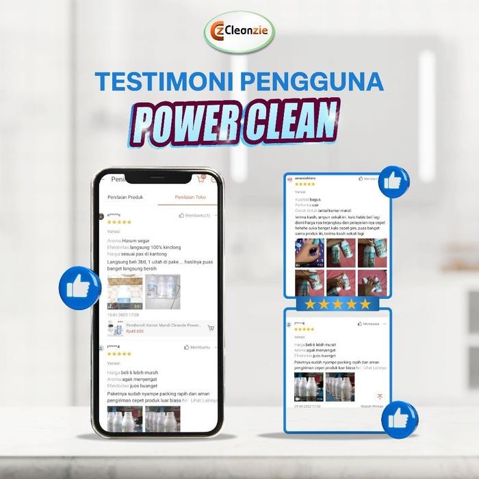 Cleanzie Power Clean Pembersih Toilet Flush Cleaner Anti Kerak Alami