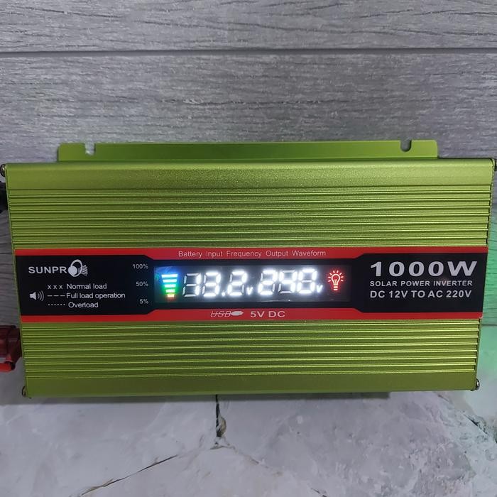 POWER INVERTER SUNPRO PI1000/ INVETER RUBAH DC MENJADI AC PI-1000