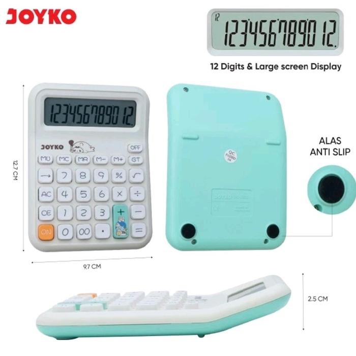 

Kalkulator Joyko CC-72CO 12 digit dengan fungsi kalkulasi - Stationery Blue Pink Green Merah Biru